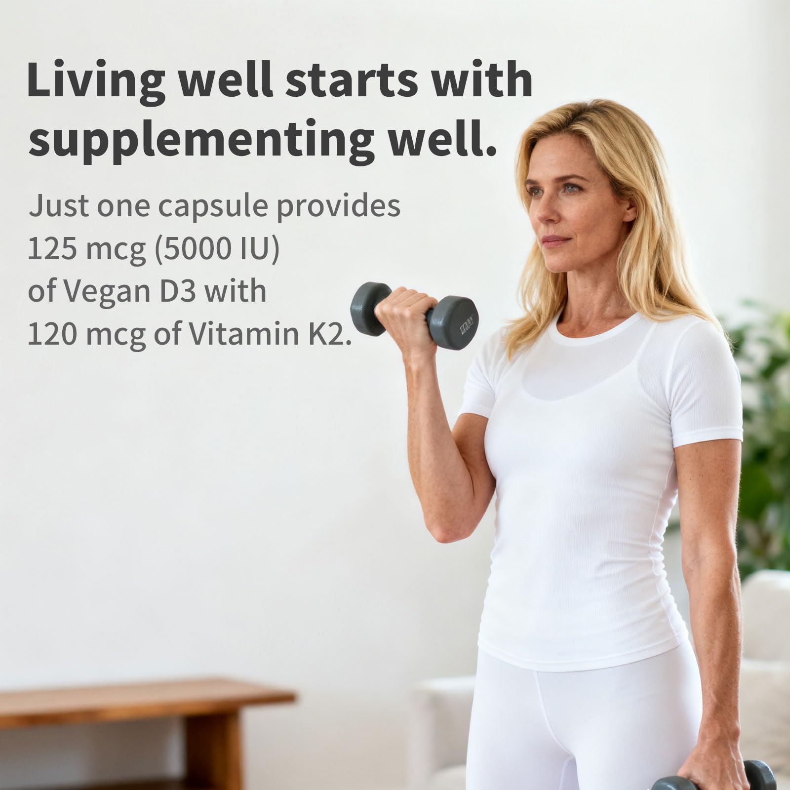 Vitamin D3 5000 IU 120mcg K2 Softgels with Magnesium Supplement 30 Softgel — Amazon image 5