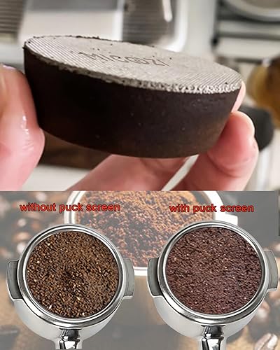 Miniatura 3 de Pantalla de disco de café espresso de 2.106 in, reutilizable, 0.067 in de grosor, acero inoxidable de 100 m, placa de malla de filtro de café