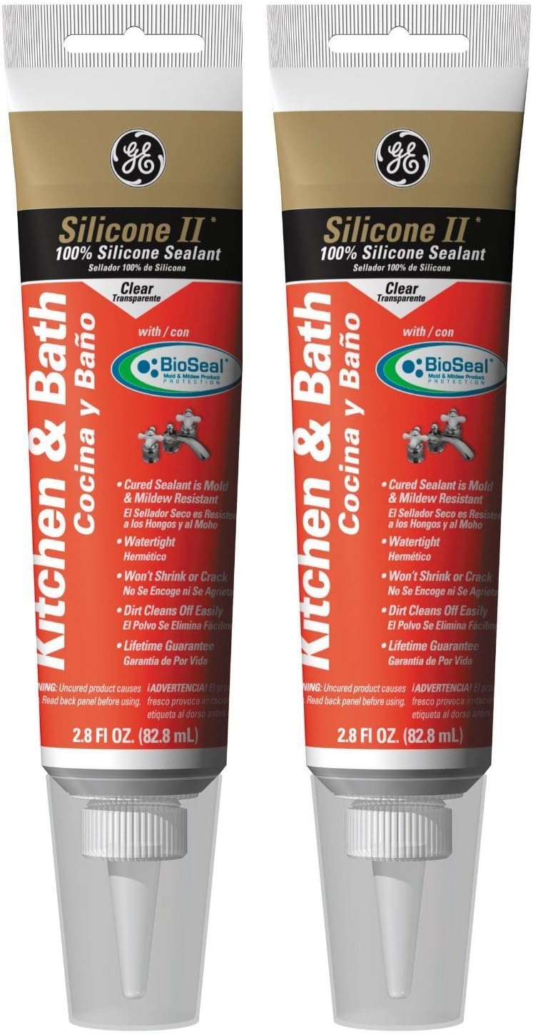 Performance Materials GE Silicone GE284 Clear Kitchen & Bath S Caulk