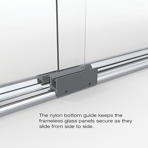 Miniatura 7 de Basco Classic, puerta de vidrio deslizante, sin marco, de 40 pulgadas a 44 pulgadas, vidrio de 316 pulgadas, 70 pulgadas de alto 3500-44, 3500-44CLSV