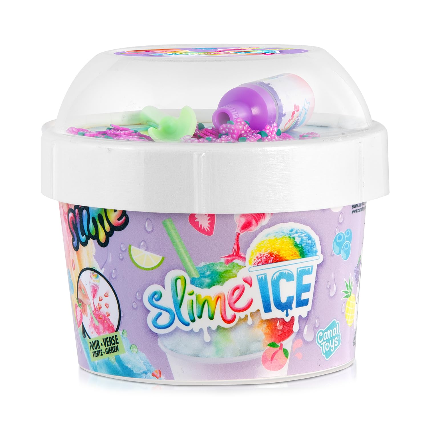 Canal Toys - So Slime - Pojemnik Slime Ice - Zestaw z zapachowym barwnikiem, łyżką do mieszania i dekoracjami - SSC299