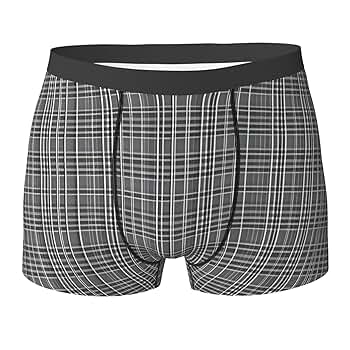 Gray Plaid Lines Print Exceptional Elastic Sweat-Absorbing