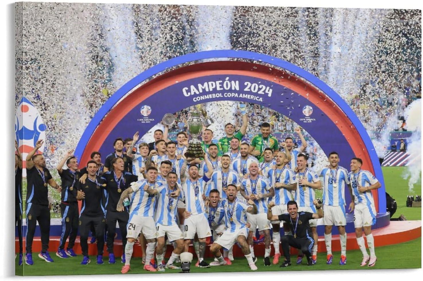 America Copa 2024 Argentina Champion Poster (1) Gifts Canvas Painting Poster Wall Art Decorative Picture Prints Modern Decor Framed-unframed 20x30inch(50x75cm)