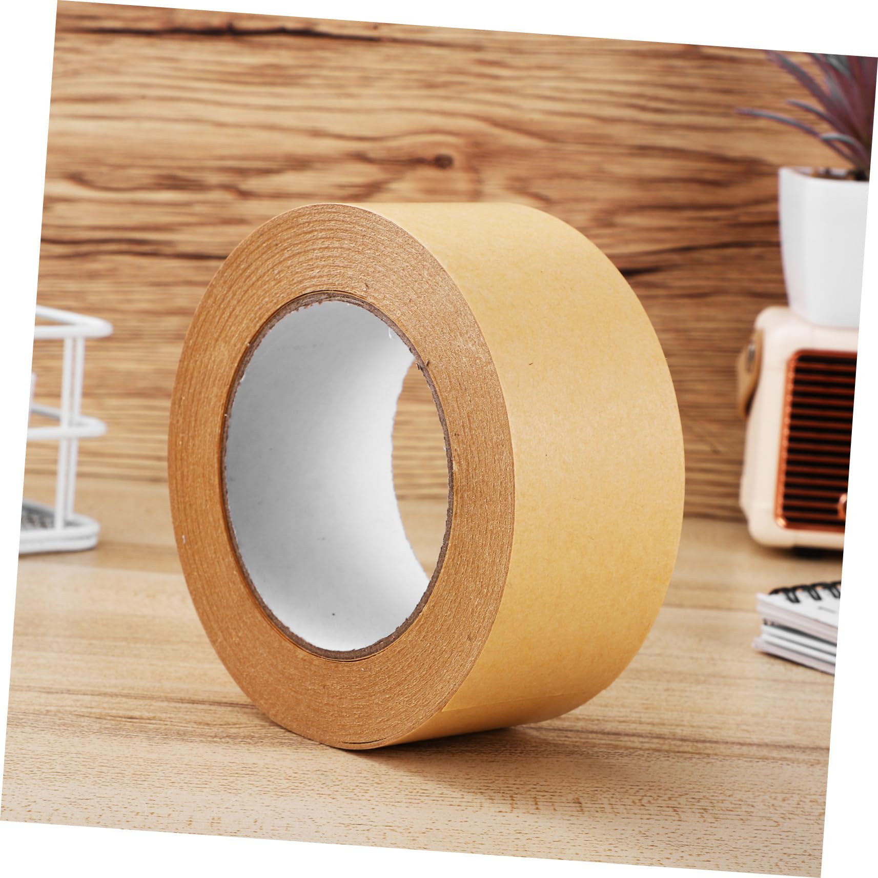 Mikikit 4rotoli Adesivo Kraft Scrivibile Per Resistente Per Spedizioni e Traslochi e Facile Usare Per Etichettatura e Sigillatura Scatole