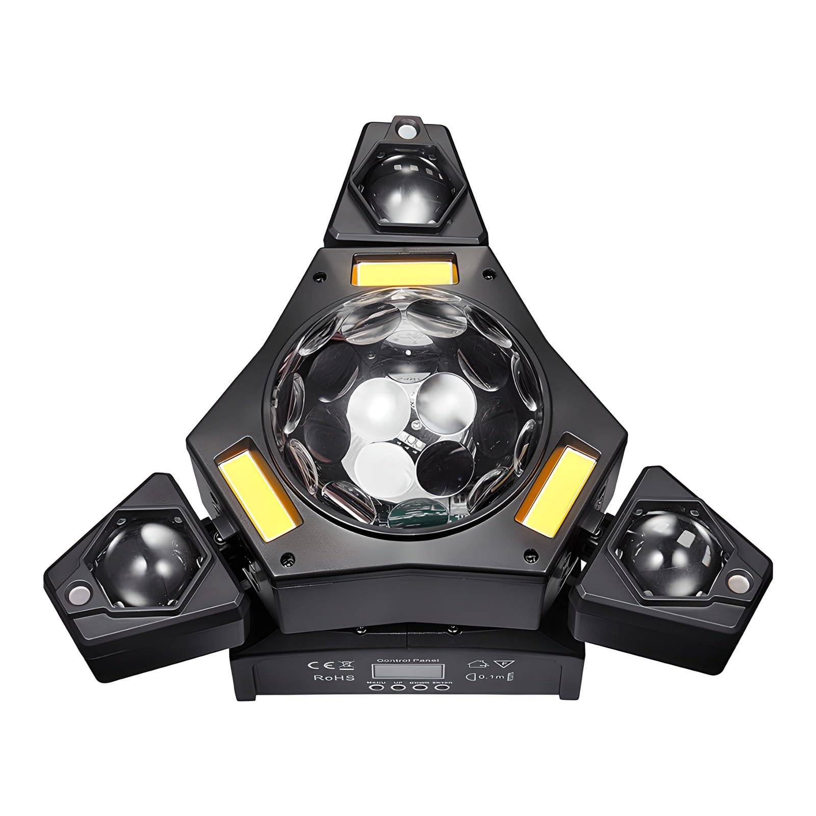 YXFAZPP Discos Ball Lights DJ Moving Head Light Stage Lights - 4 Lighting Effects + 4 Control Modes + 360° Rotate - Strobe Dyed Stage Lights
