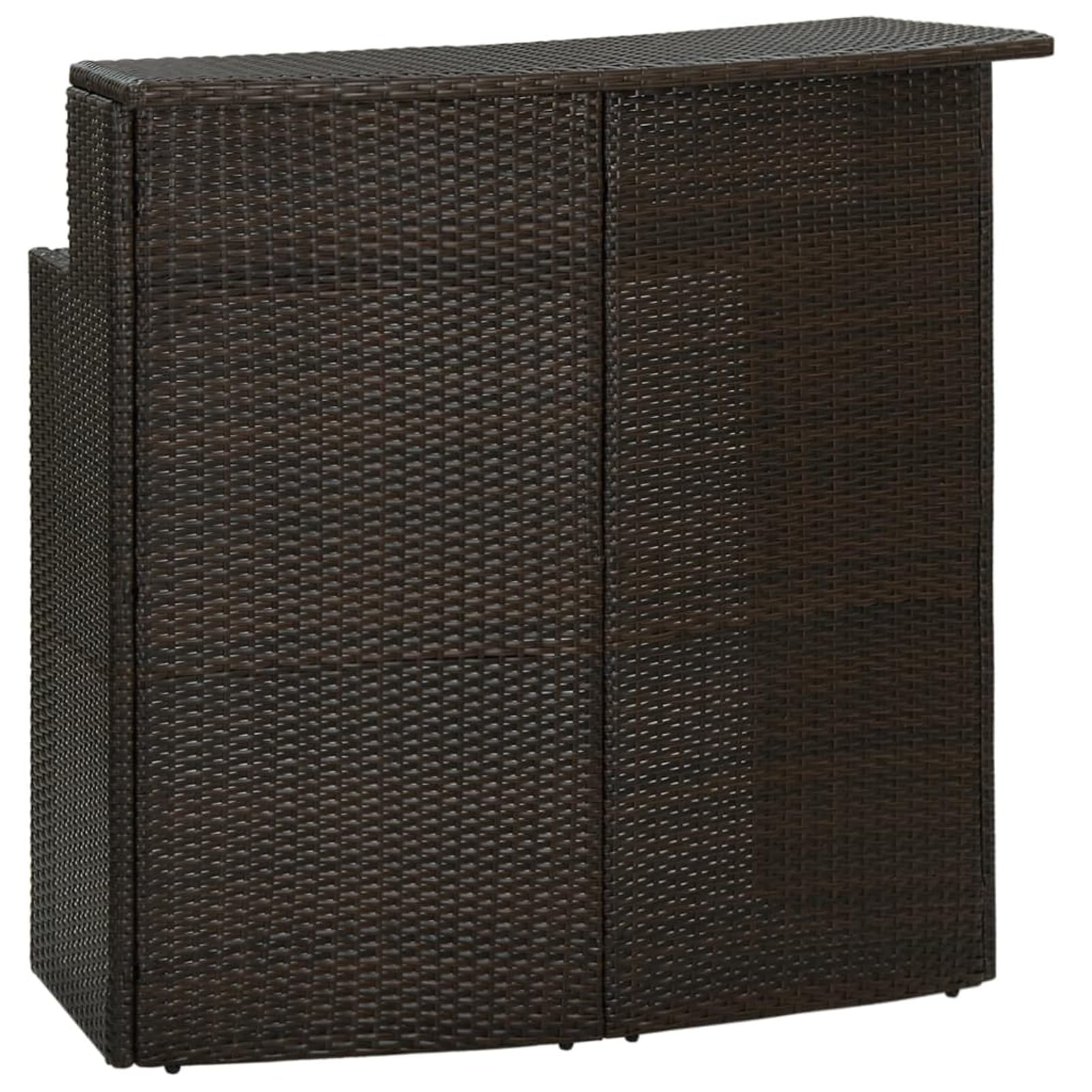 Tavolo da Bar per Esterni Marrone 120x55x110 cm in Polyrattan,Tavolo da Bar per la Casa,Tavolo da Bar per Esterni,Tavolo da Bar da Giardino