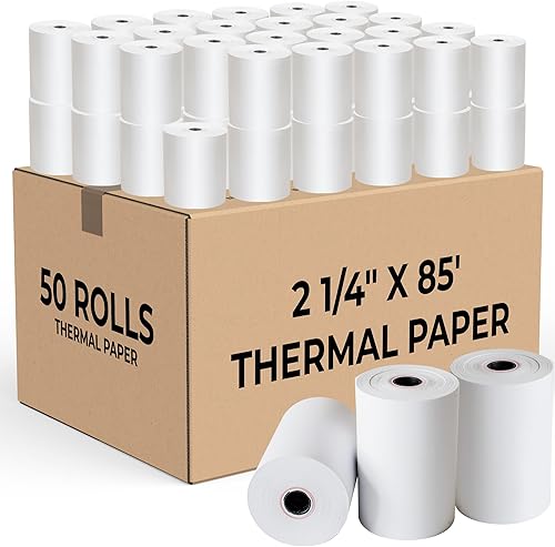 TheBestLoft Printivites - Rollos térmicos de papel POS de 2-14 pulgadas x 50 pies, paquete de 50 unidades para impresoras de recibos, terminales