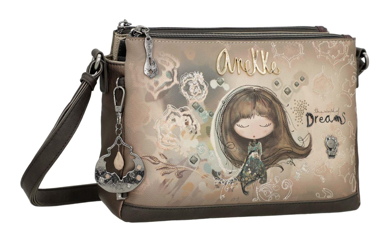 Anekke bolso bandolera Real 3 Compartment Crossbody Bag Multicolor