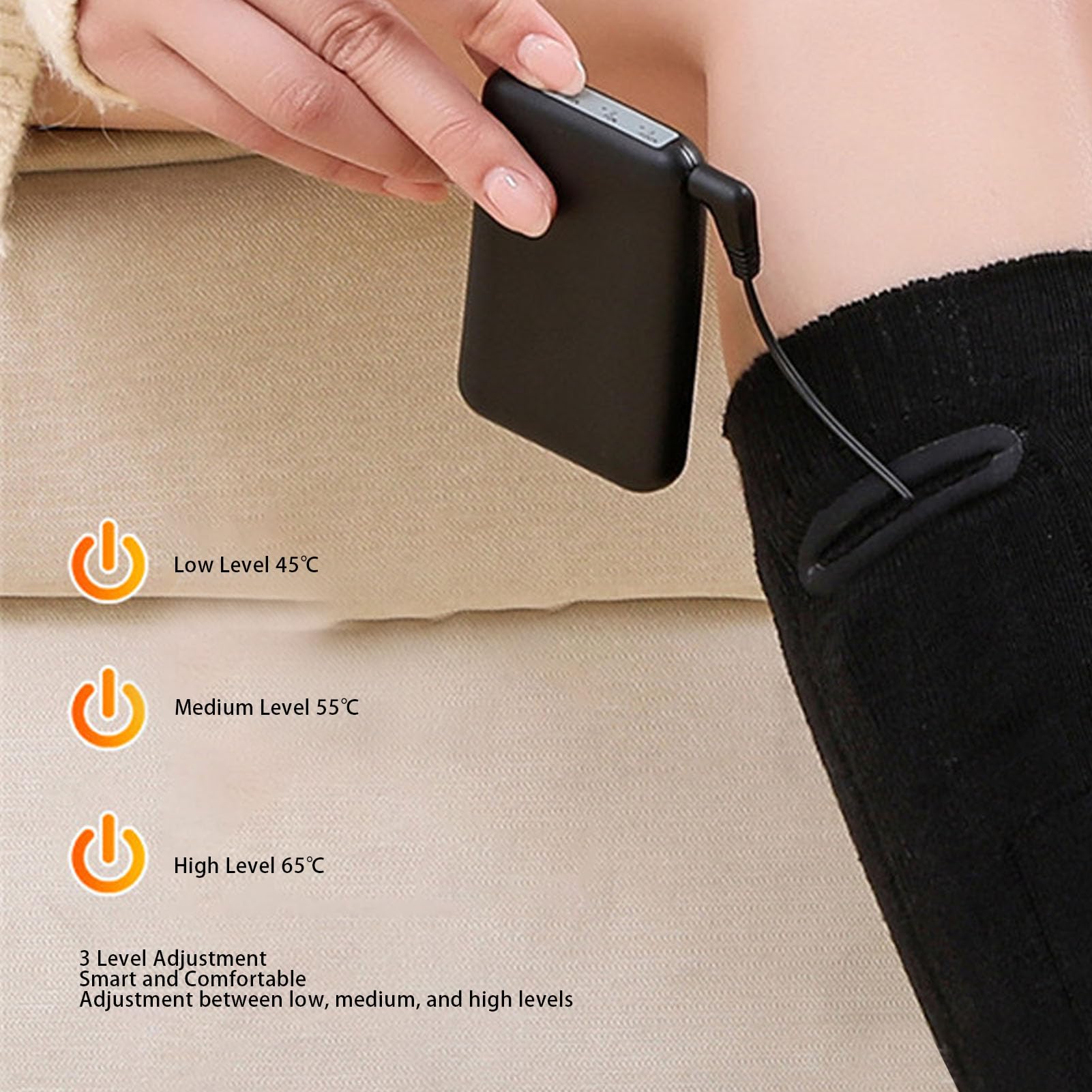 Calcetines Térmicos Eléctricos Hombres Mujeres Calcetines De Batería, Control De Temperatura Inteligente, Ajuste Cómodo, Térmicos Cálidos De Invierno Para Esquí Ciclismo Senderismo, Algodón