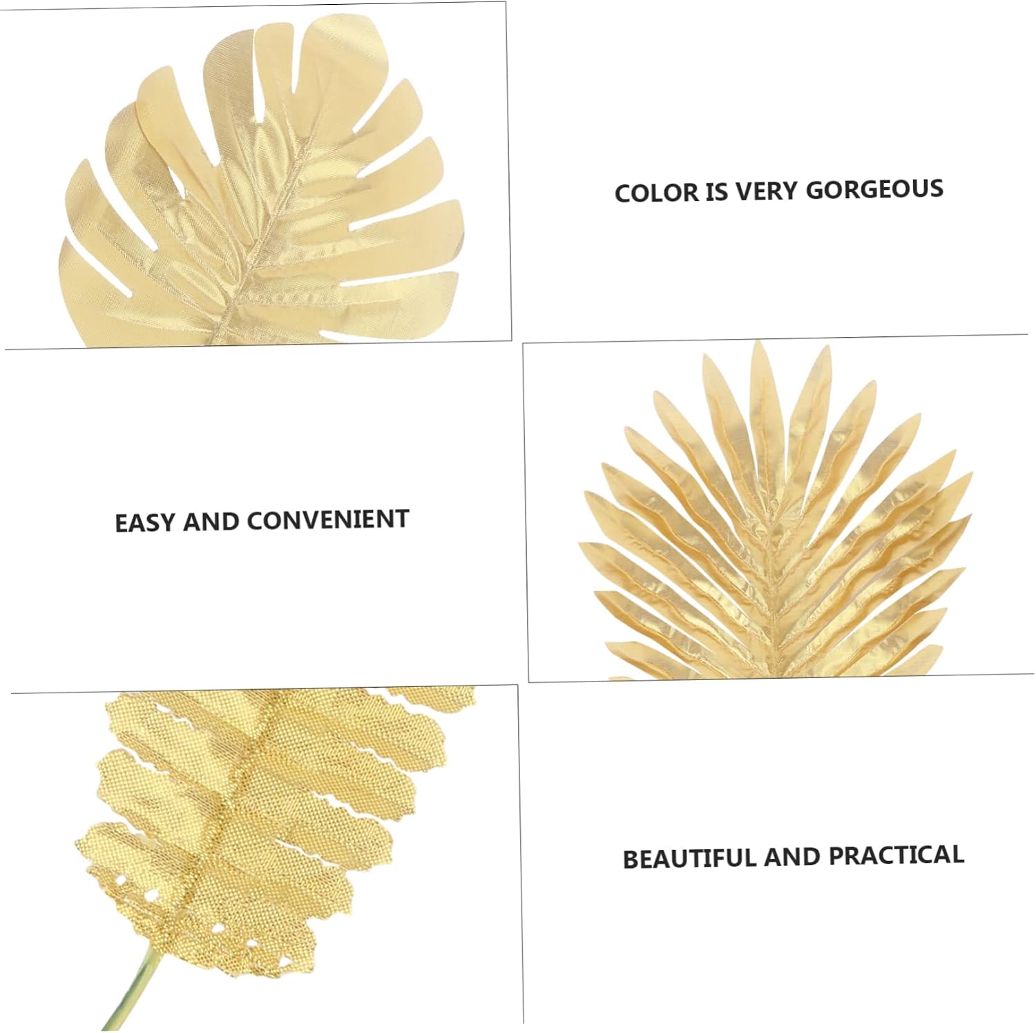 ORFOFE 20Pcs Lifelike Golden Artificial Leaves Picks for Home Decor Wedding Decorations Floral Arrangements and Party Centerpieces Versatile Realistic Design Occasion