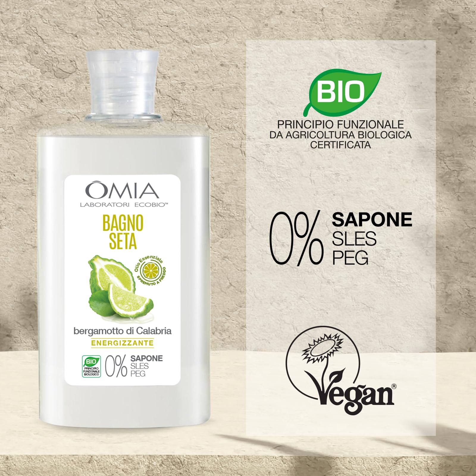 OMIA BAGNO SETA BERGAMOTTO 400 X 4 AMZ ETIC. INTERN