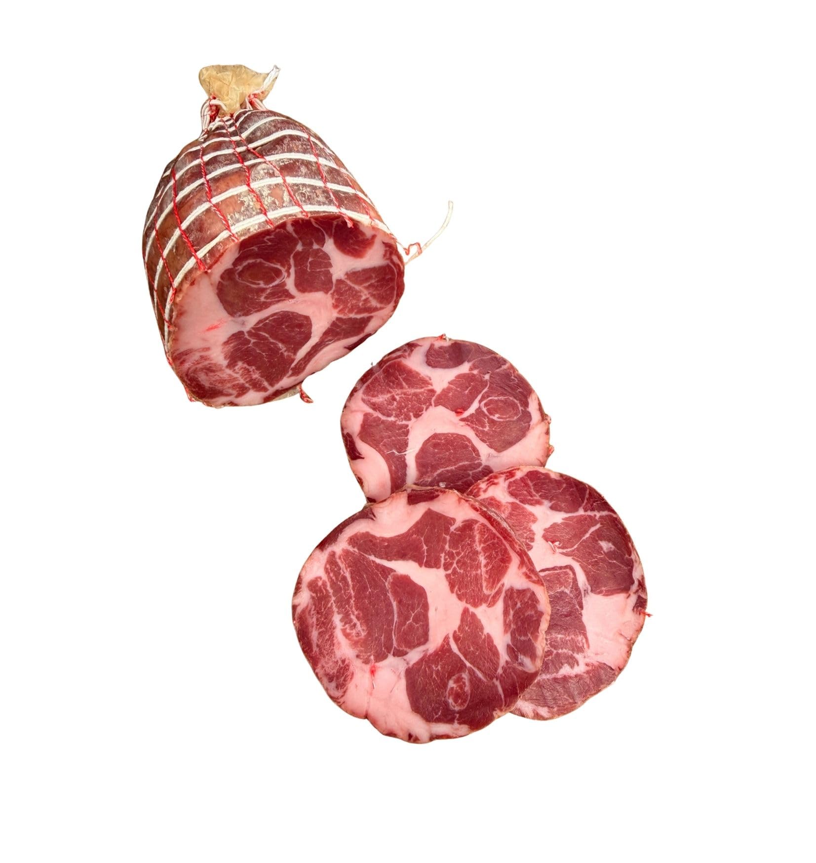 Machegusto! | Guanciale 600 g, Capocollo 700 g, Caciobufala mit Pistazien 500 g, Caciocavallo 700 g & 2x Kaffee | Italienische Feinkostbox | 2,50 kg