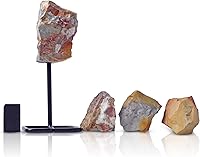 Vista 13 de Juego de 5 regalos de cristal de horóscopo de acuario, signo del zodiaco, angelita y piedras ásperas naturales con chip de protección de shungita