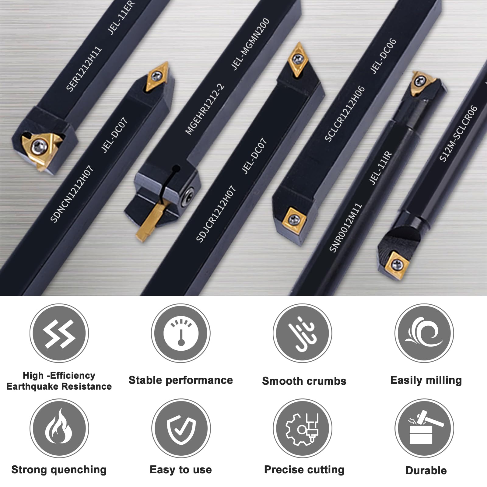 1/2" 12mm Indexable Lathe Turning Tool 21Pcs Kit for Turning — Amazon image 5