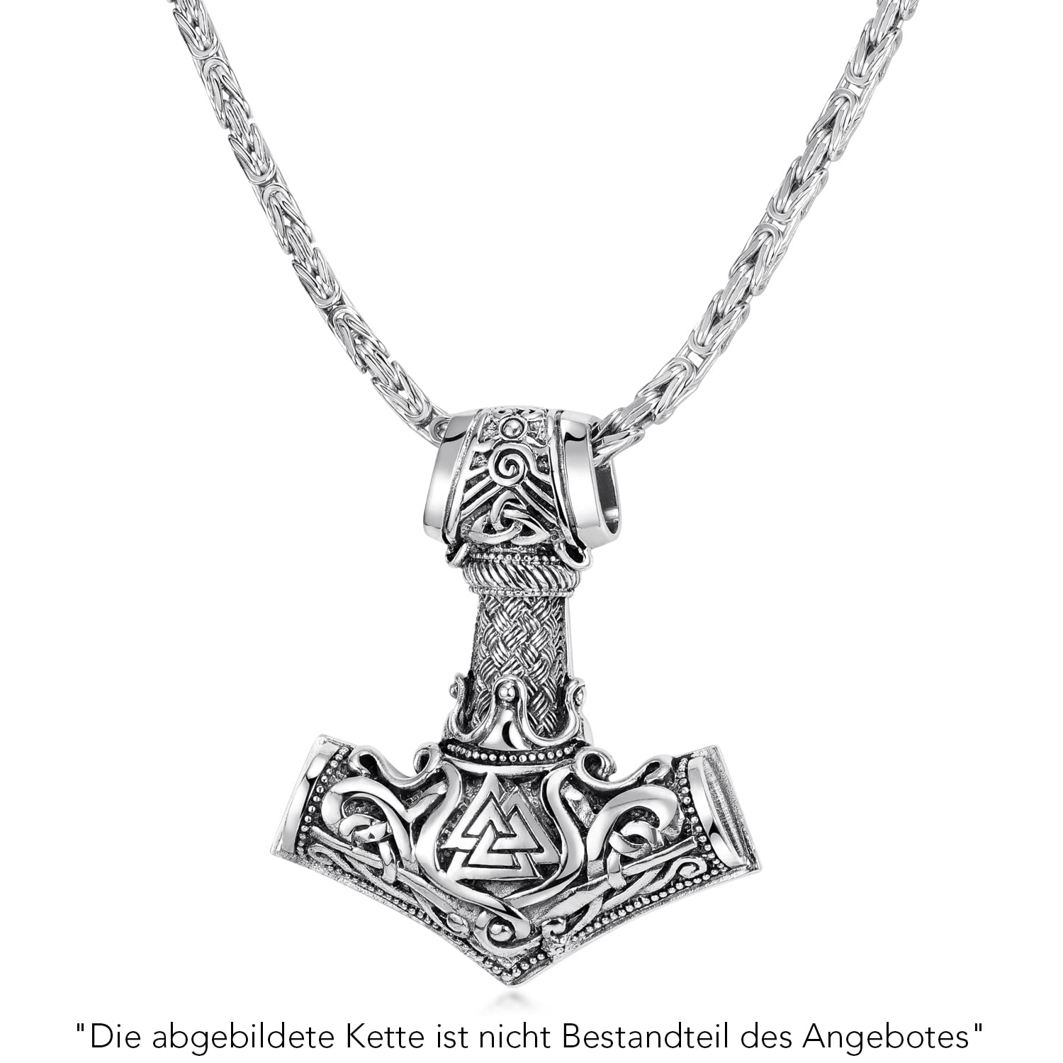 MATERIA by Matthias Wagner Thors Hammer Anhänger Silber 925 - Keltischer Kettenanhänger Herren KA-98