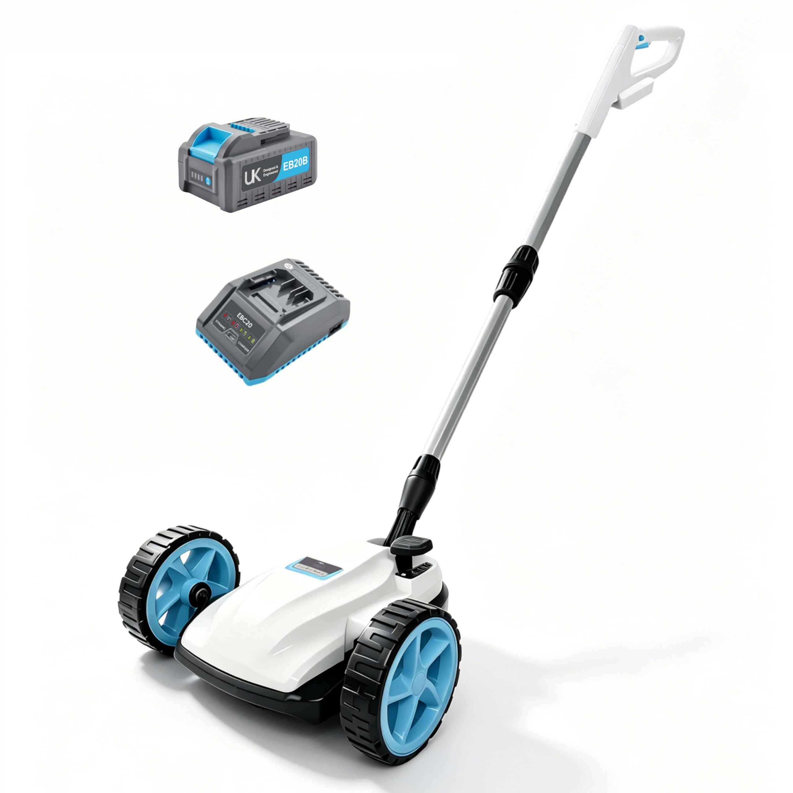 swift 40V 22cm Cordless Brushless Small Lawnmower, Lightweight and Compact, with Super-Mulching blade (Battery & Fast Charger Included)