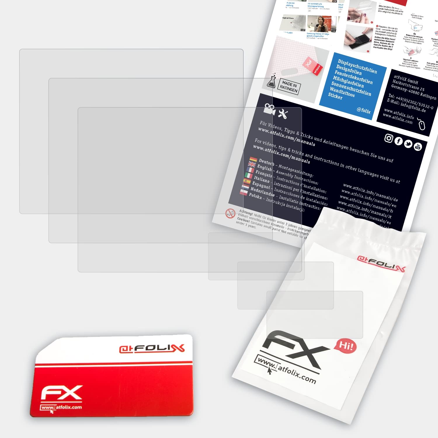 atFoliX Screen Protector compatible with Sony DSC-RX10 IV Screen Protection Film, anti-reflective and shock-absorbing FX Protector Film (Set of 3)
