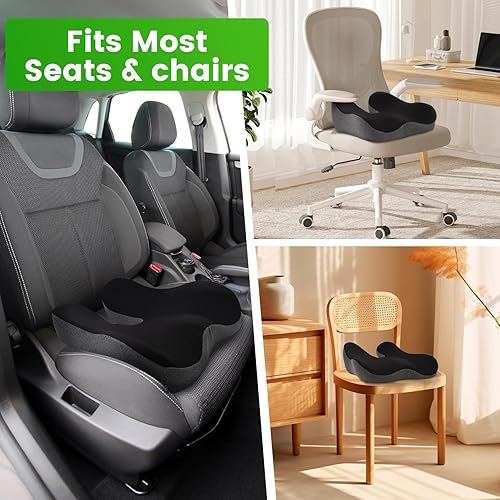 Miniatura 6 de anzhixiu Almohadillas para silla, color negro y gris