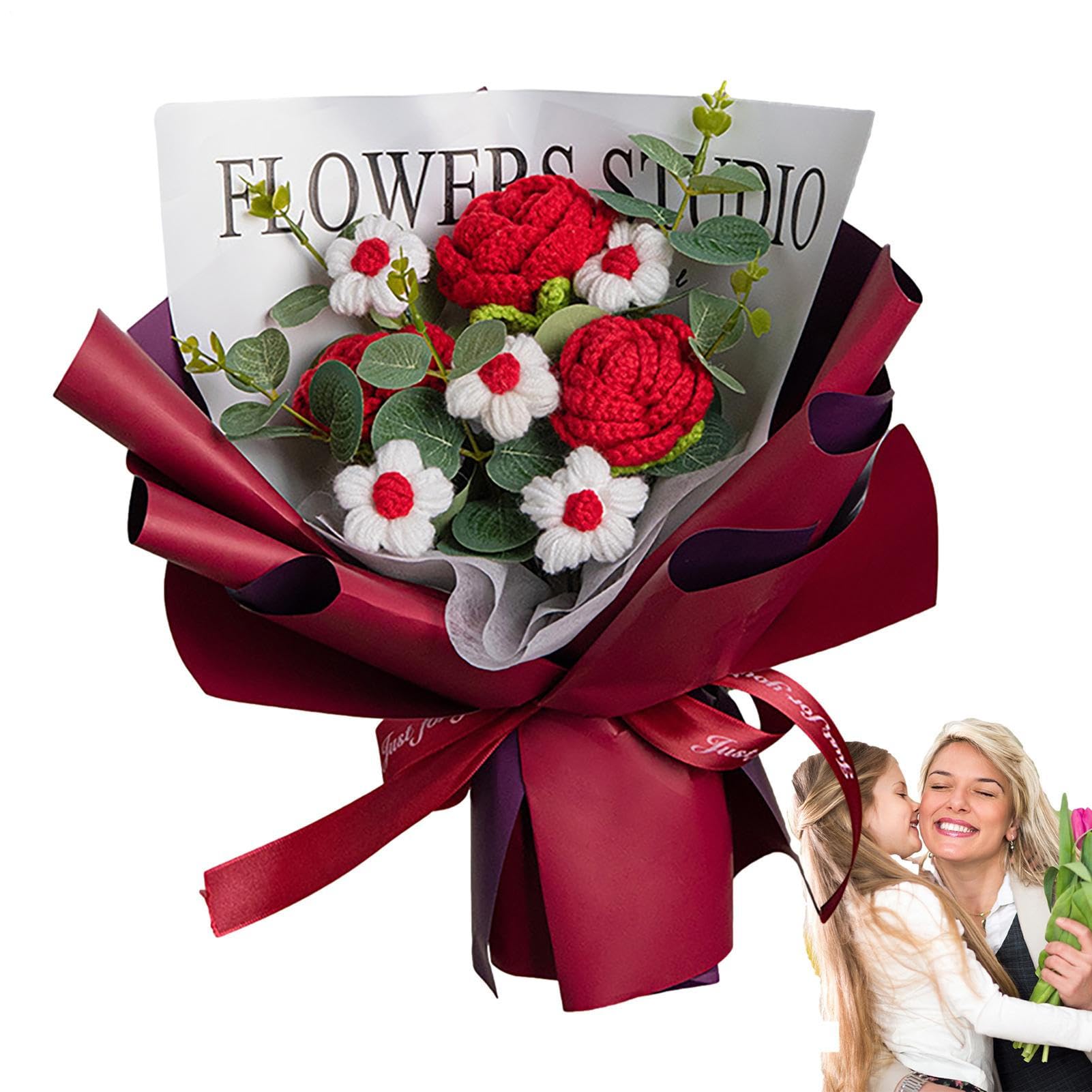 Bouquet de fleurs au crochet cadeau idéal pour centre de table