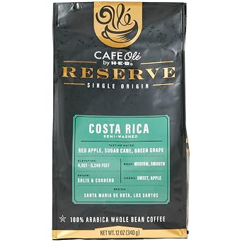 CAFE Ole Reserve Costa Rica Whole Bean Coffee Single Origin by HEB