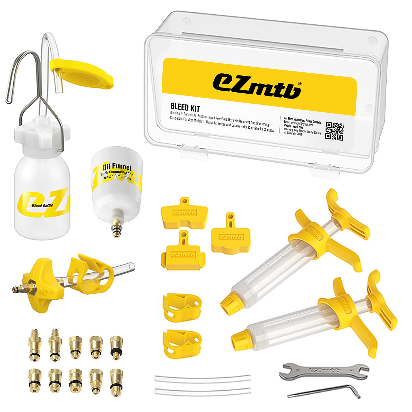 NEWBOLER Bleed Kit for TEKTRO-TRP Hydraulic Disc Brakes,Bicycle Brakes Service Kit, Bleed Set with Hydraulic Mineral Oil 60ml for Disc Brake Perfect Bleeding