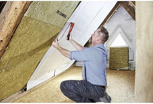 Miniatura 4 de Novus J-033 Hammer Tacker, Grapadora de golpe resistente, mango ergonómico, sistema de carga rápida para clips de alambre planos de 0.236-0.394in