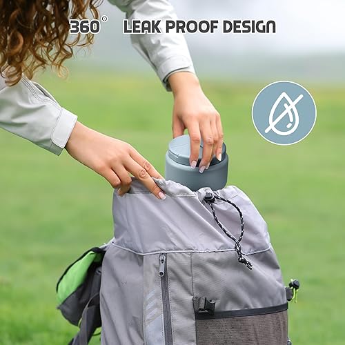 Miniatura 7 de Termo de sopa de 13.5 oz para comida caliente para niños con tapa de hebilla, tarro de alimentos aislado al vacío de boca ancha, recipiente de