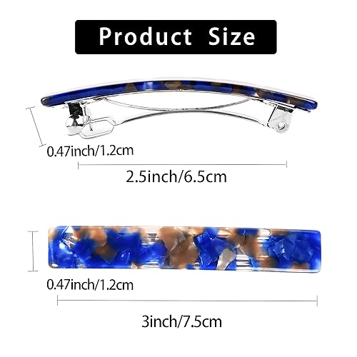 Vista 52 de Fsmiling Pasadores de pelo para mujer, pasador de pelo francés, pinzas pequeñas de acetato para el cabello, pasador antideslizante, accesorios