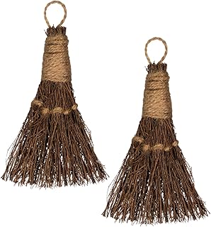 Cinnamon Broom 6" - Cinnamon Broomstick Scented 2 Pack -Mini Broom - Witches Broom Cinnamon Broomstick Decoration for Halloween - Cinnamon Broomstick - Mini Broomstick Scented Broom