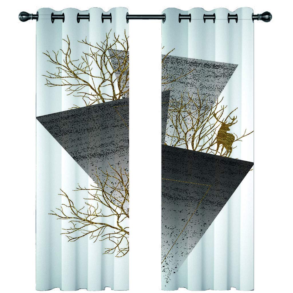 Rideau occultant thermique et phonique 234X230cm rideaux oeillets