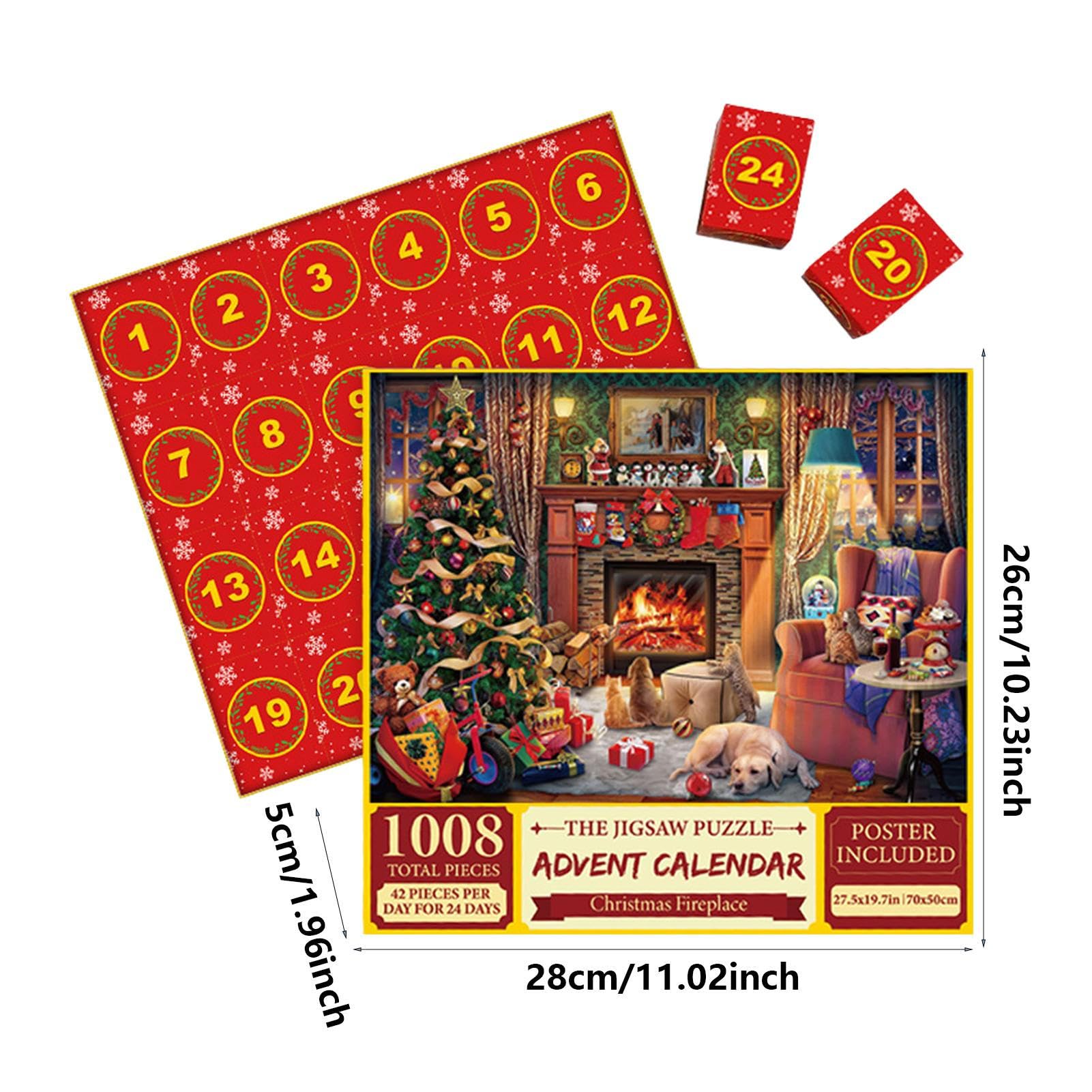 Calendario Dell'avvento Puzzle DAOUZL Calendario Dell'Avvento 2024, 12 Pezzi Di Rompicapo In Metallo E Calendario Avvento Puzzle Adulti Bambini