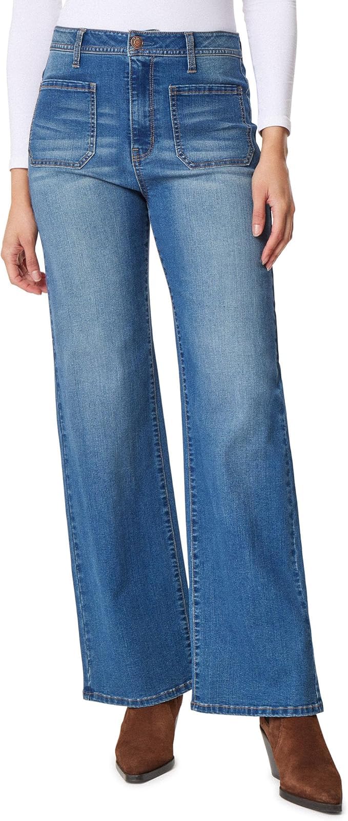 Angels Forever Young Forever Wide High-Rise Patch Pockets Jeans