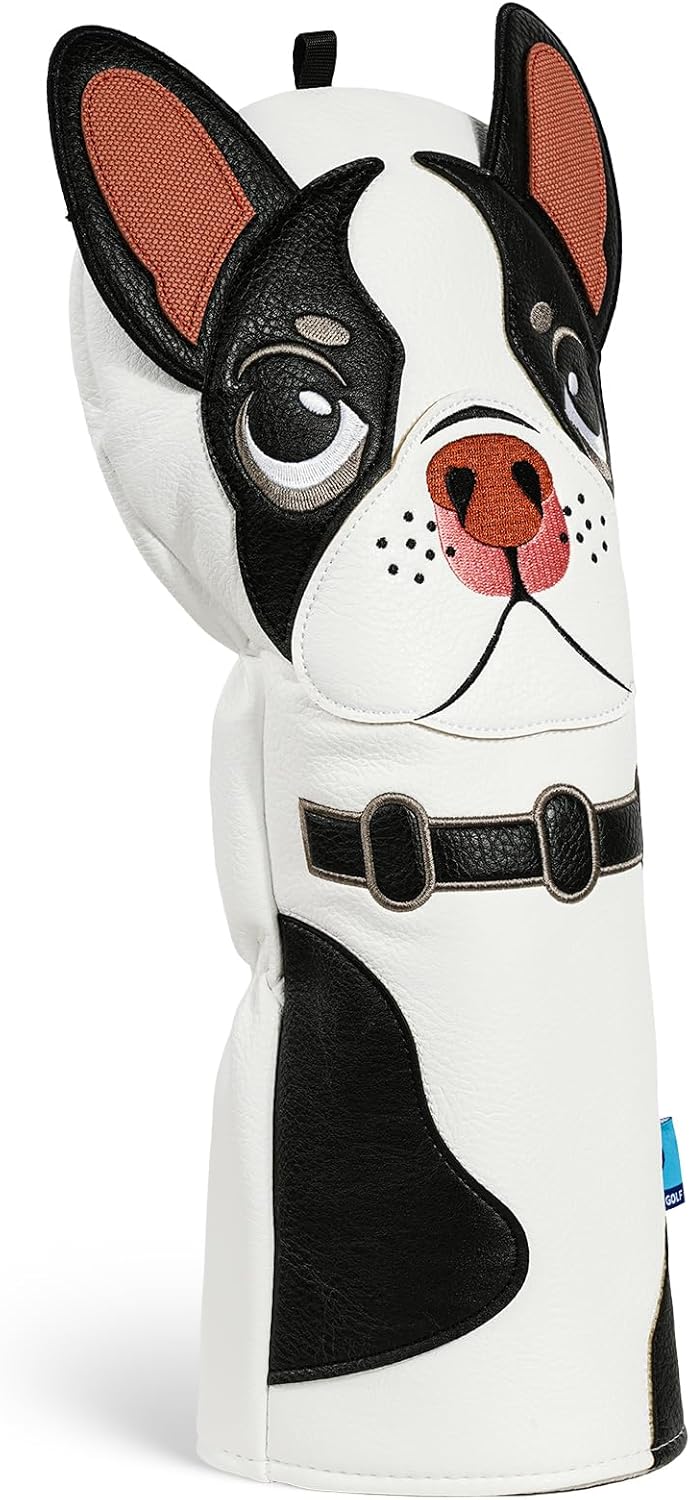 Driver Headcover Golf Animal Driver Headcover Funny Dog Golf Club Head Cover Premium PU Leather Made