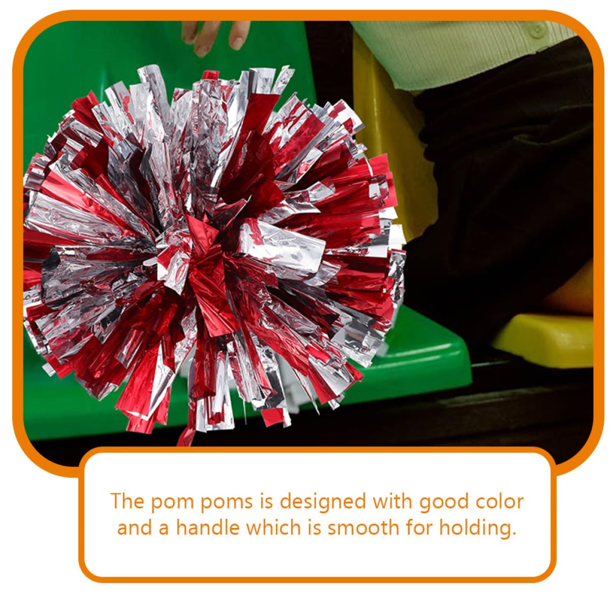 Totority Cheerleading Pompoms Set 3 Compact Pom Poms Hand Flower Balls for Sports