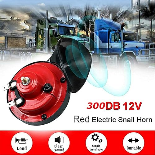 Miniatura 2 de NUENUN 4 piezas de 300 db bocina de tren súper fuerte para camión, tren, barco, coche, caracol, eléctrico, bocina, 12 V, impermeable, doble bocina,