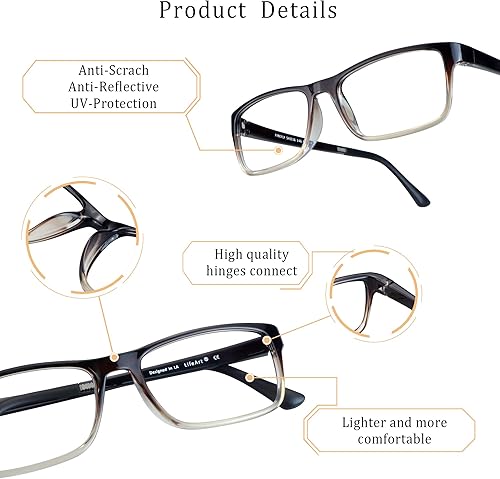 Miniatura 2 de LifeArt Lentes de bloqueo de luz azul, antifatiga ocular, anteojos de lectura para computadora, anteojos de juegos, gafas de TV para mujeres