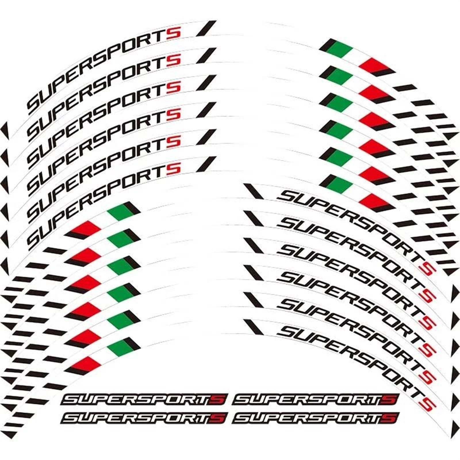 Motorcycle Accessories Wheel Stickers Reflective Decals Rims for Ducati for Supersport S 939 Motorbike(Color3)