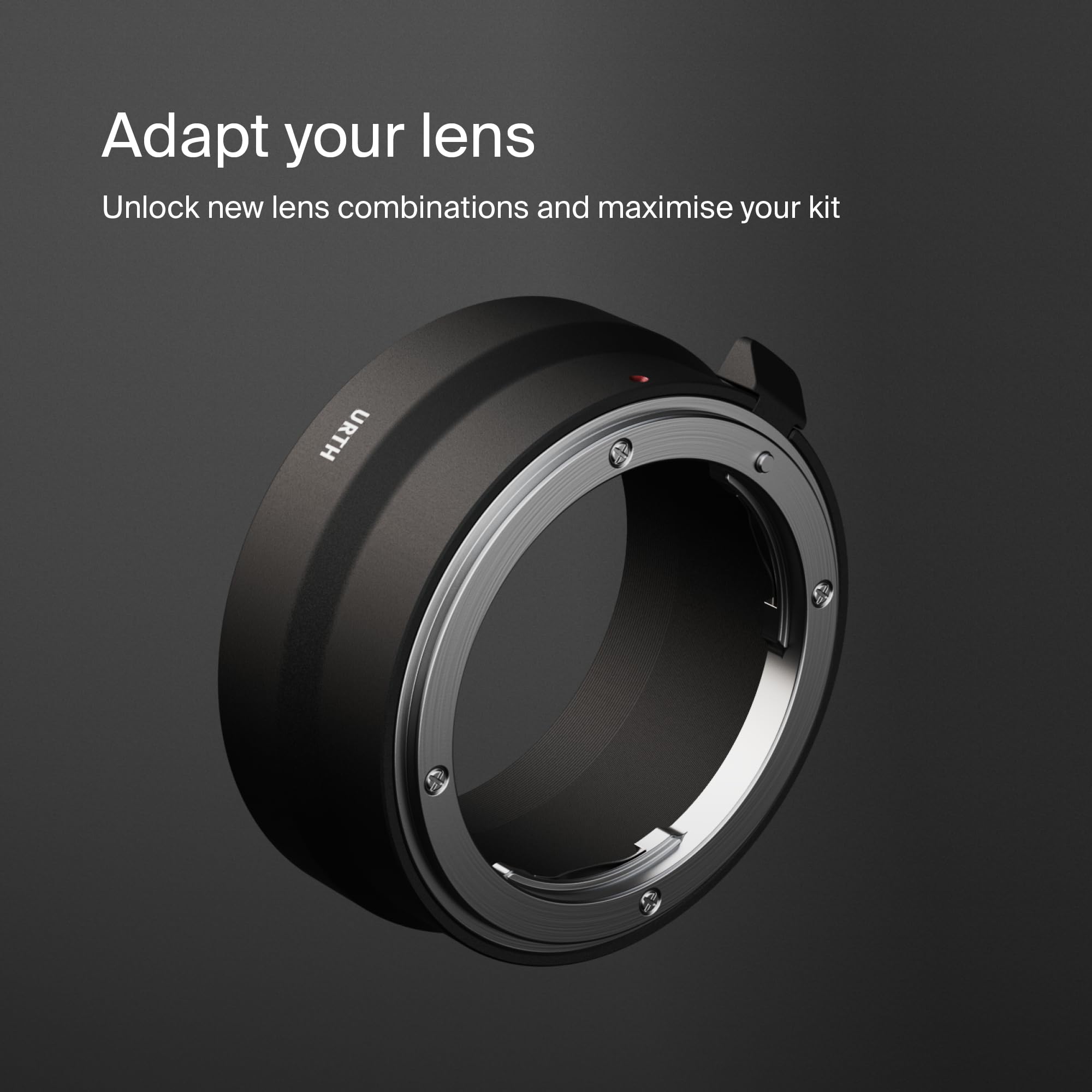 Urth Adaptador de Montura para Objetivo (Manual): Compatible con Canon RF Cuerpo de cámara a Nikon F Lens