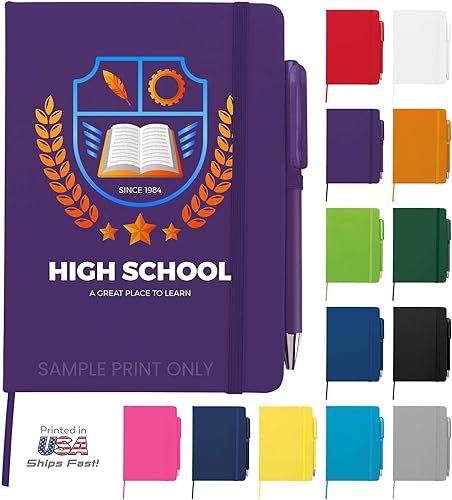 Cuaderno personalizado con nombre, texto o logotipo, diario personalizado de 100 páginas, 5 x 7 pulgadas, tapa dura y bolígrafo de cuero sintético,