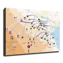 BaydoG Operation Desert Storm Vintage Map Schematic Poster Modern High Definition Aesthetic Holiday Gift Home Wall Art Canvas Painting Decoration (Unframed,08×12inch)