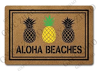 Funny Welcome Mats for Entrance Indoor Personalized Kitchen Rugs and Mats Anti-Slip Novelty Gift Mat(23.7 X 15.9 in) (Aloha Beaches Doormat Cute Pineapple Door Mats)