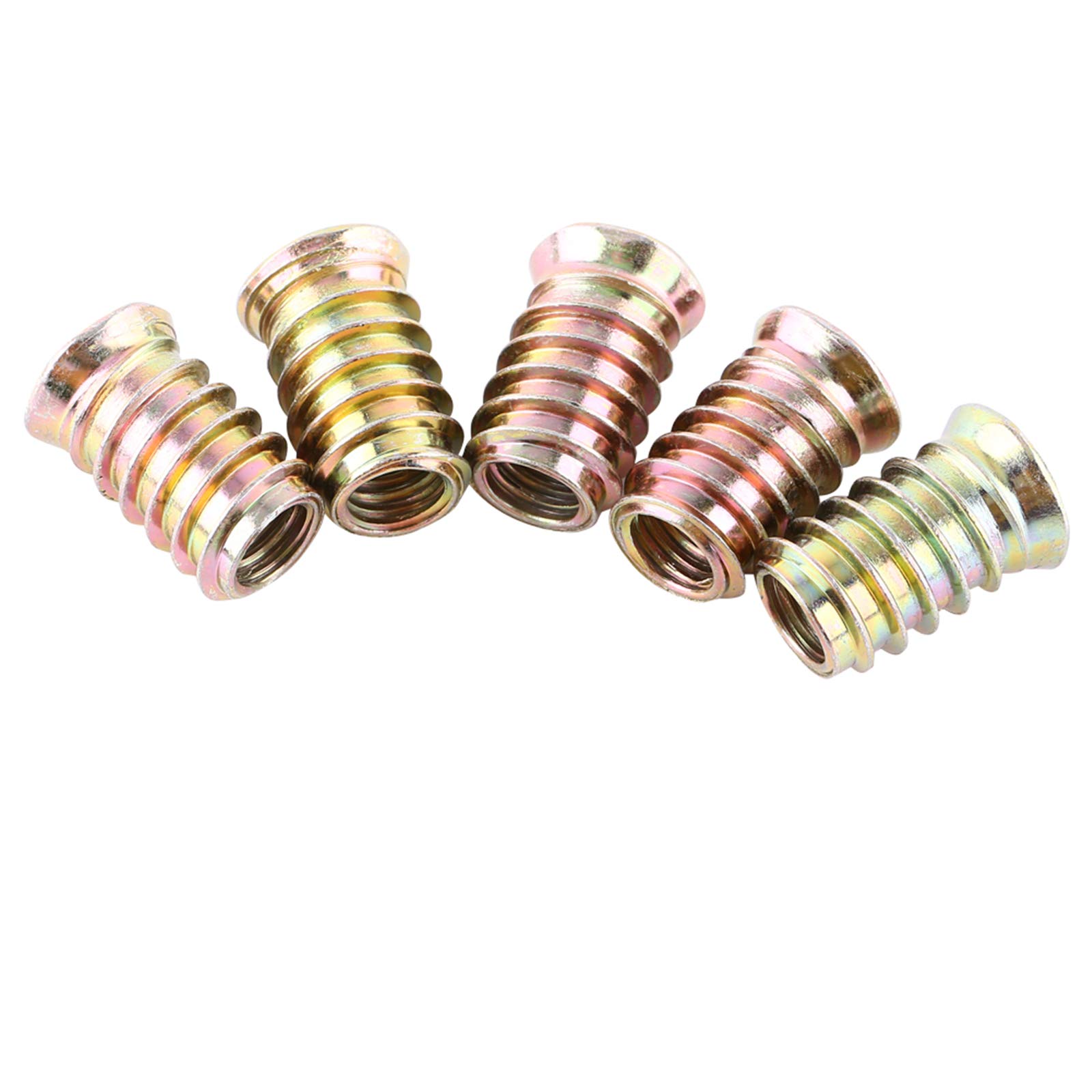 20-Piece M6/M8/M10 Zinc Alloy Furniture Insert Nuts - Hex Drive Threaded Inserts For Wood (M8x13mm Assortment)
