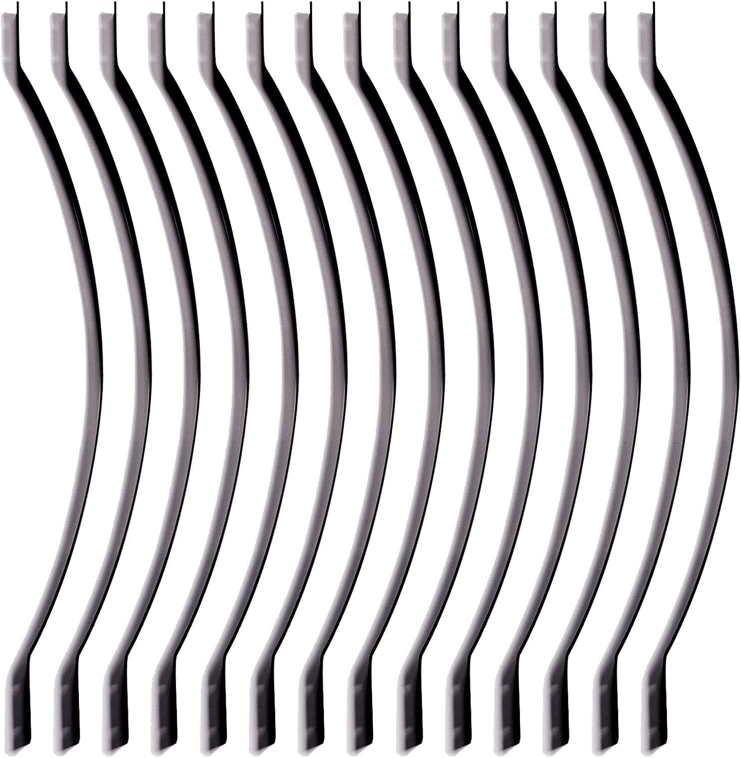 32-1/4 Inches Heavy Duty Iron Deck Balusters Furniture with Screws for Facemount Railing Fencing, Arc Arch Style (50-Pack, Matte Black)