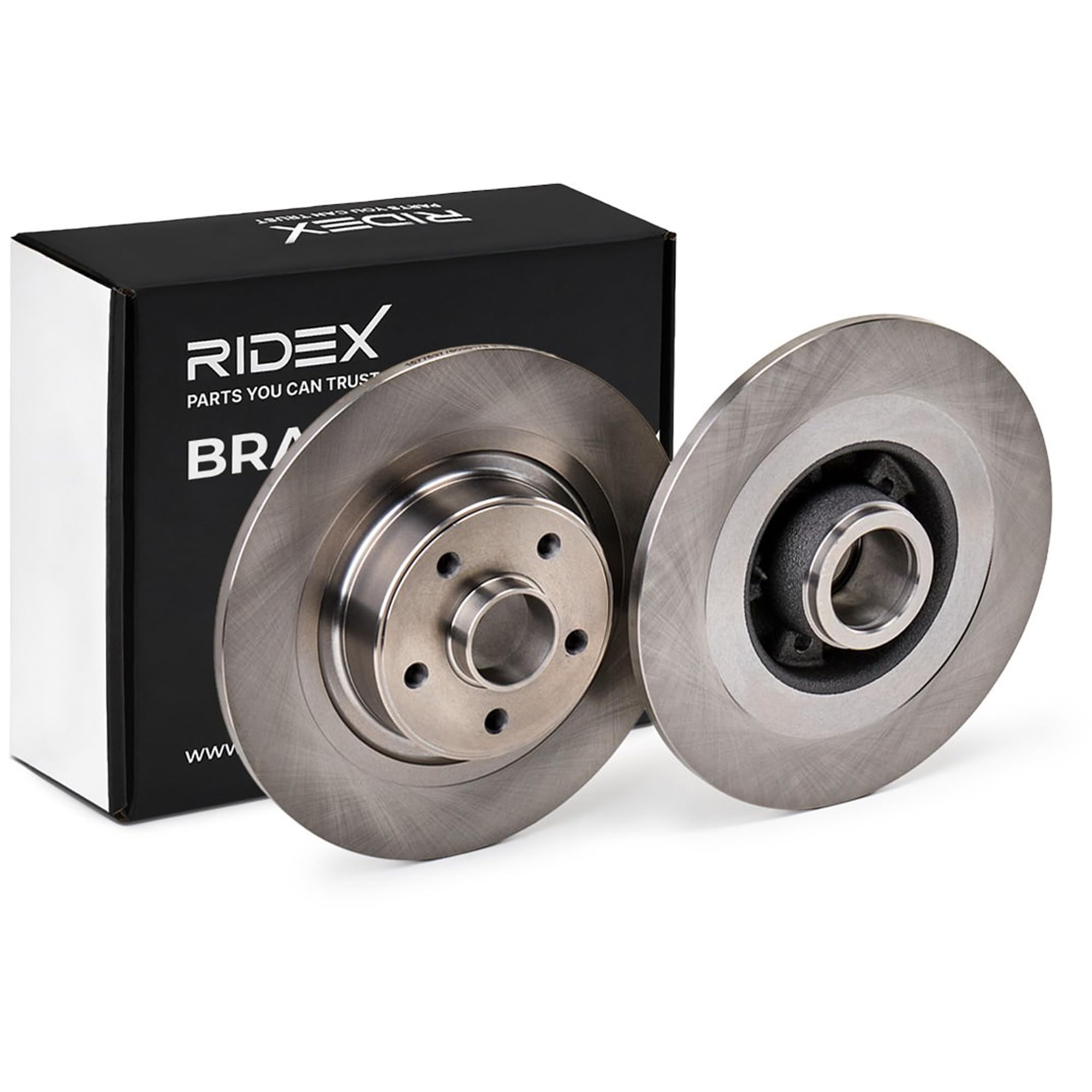 RIDEX 82B0418 2x Disco de freno Trasero sin tornillos Compatible con RENAULT Espace 4 JK0/1