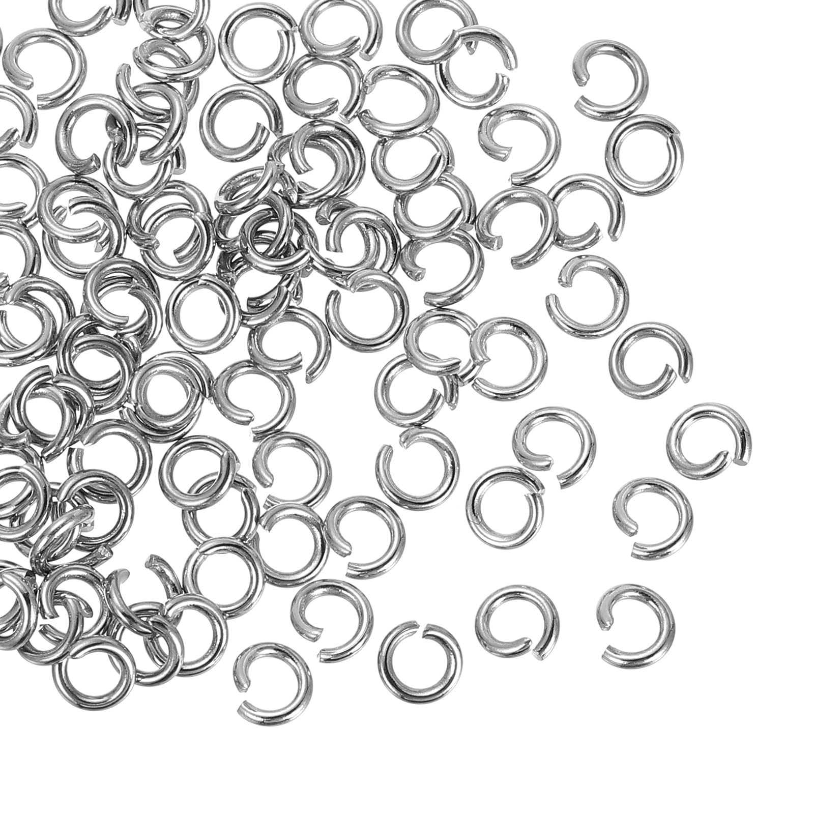 sourcing map Open Jump Rings,3.4mmx5mm 316 Stainless Steel Split O Jump Rings Connector 0.8mm Thick Jewelry Making Supplies for Bracelet Necklace Pendant DIY,Pack of 220