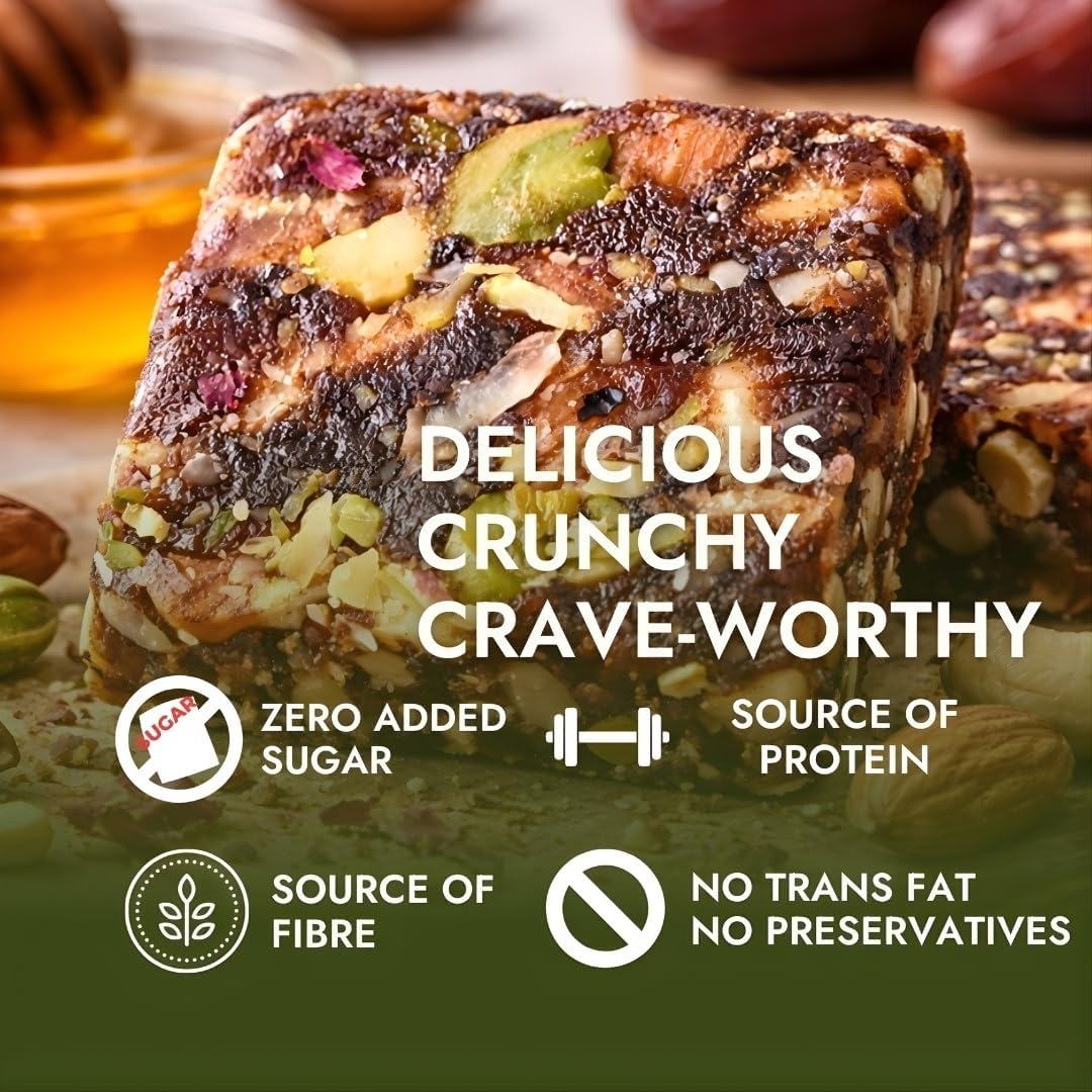 Yolo Roots Berry Blast Muesli 400g & Date Nut Bites Barfi 200g Combo | No Added Sugar Breakfast Cereal with Real Berries, Nuts & Seeds | Healthy Energy Snack & Natural Sweet Treat (Pack of 2) 2