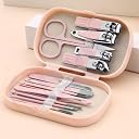 Simois 14-in-1 Manicure Pedicure Kit, Stainless Steel Grooming Set, Nail Cutter for Women & Men, Nail Scissors, Blackhead Remover Tool, Acne Needle, Professional Nail Care (Pink) gallery image