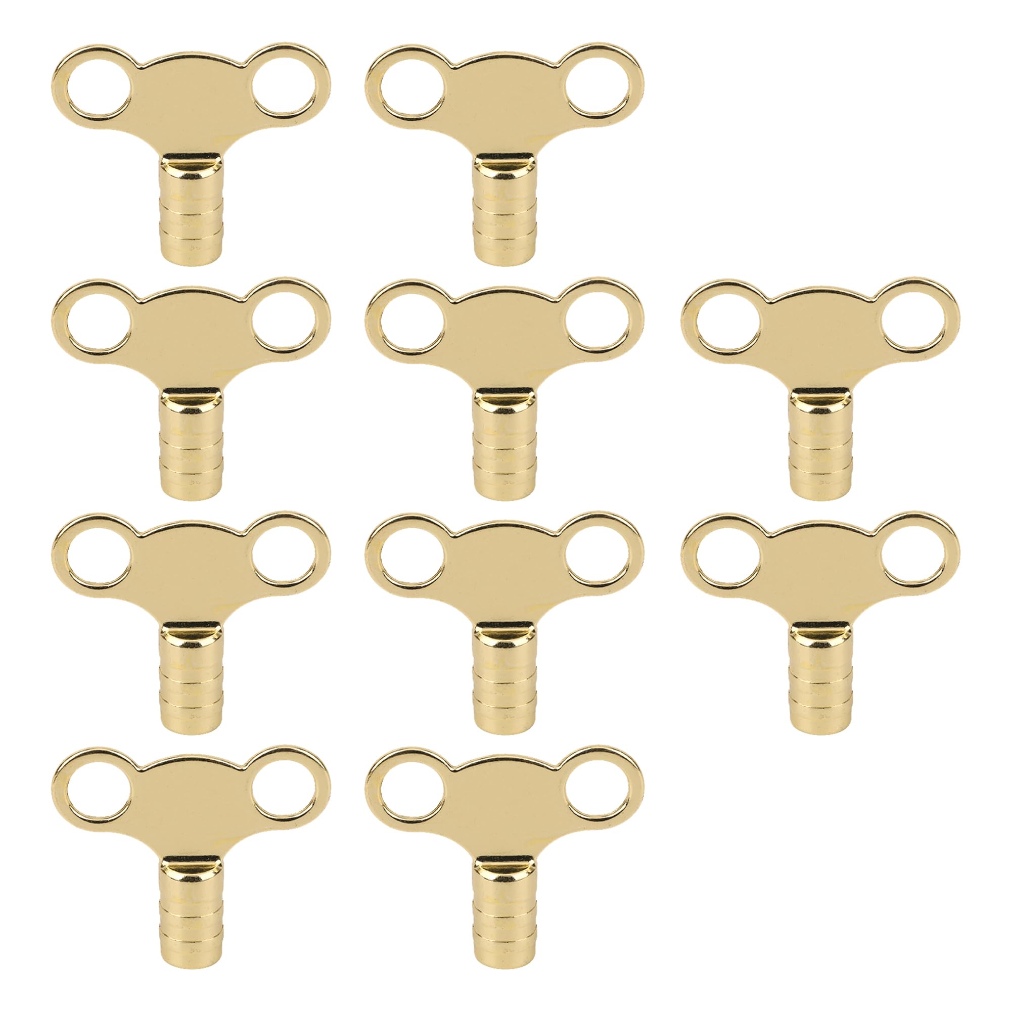WedDecor Solid Brass Radiator Bleed Key, Pack of 10 Universal 5mm Heavy Duty Radiator Key UK, Radiator Valve Clock Caps Key for Bleeding Air Vent, Heater Bleeding Key UK Plumbing Tools & Equipment