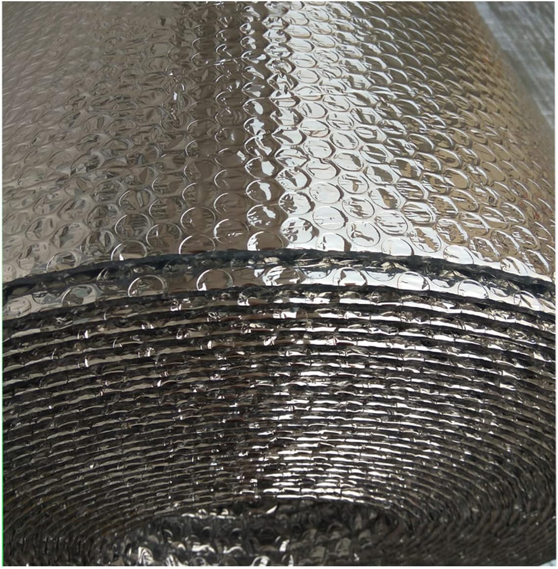 HETTZ Reflectix insulation Double Sided Heat Reflective Insulation Roll, 4-5mm Radiant Barrier Bubble Aluminum Foil Insulation for Sheds, Walls, Floors, Attics, Air Ducts(Size:1x8m(3x26ft))