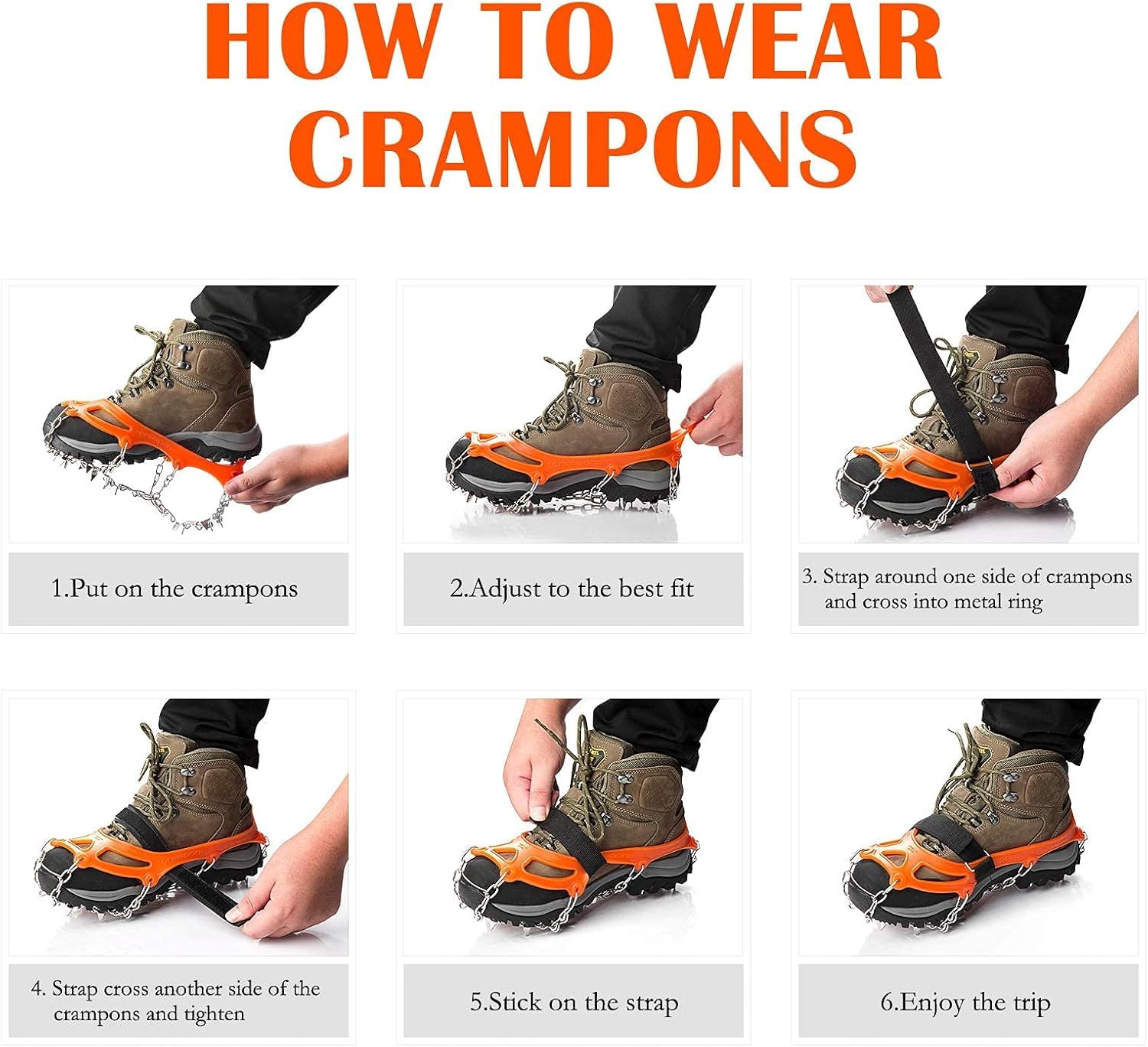 Crampons RiuCrepian Pour Chaussures - Antidérapants Neige Et Glace
